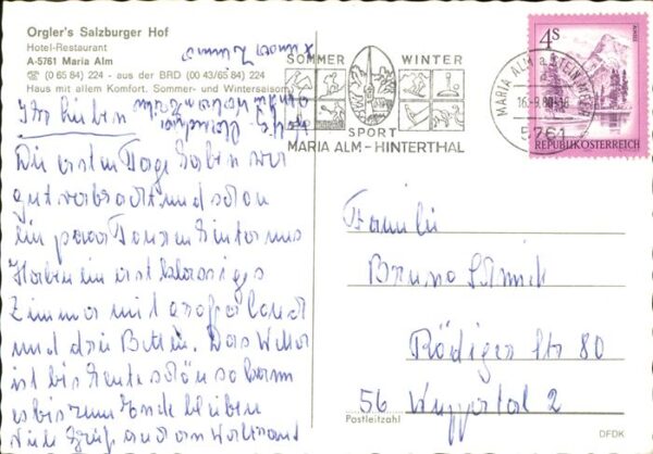 Maria Alm Steinernen Meer Hotel Restaurant Salzburger Hof Wappen – Bild 2