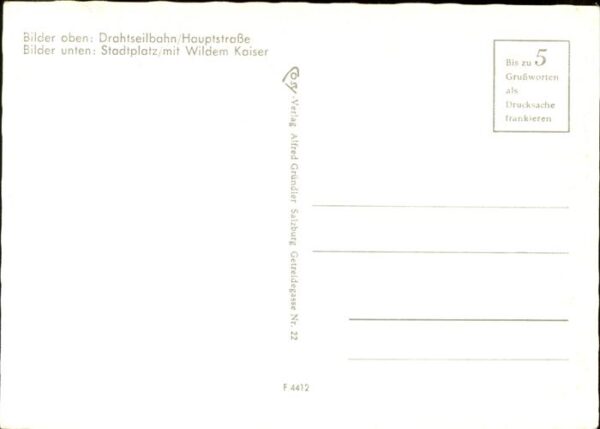 St Johann Tirol Drahtseilbahn Hauptstrasse Kirche Stadt – Bild 2