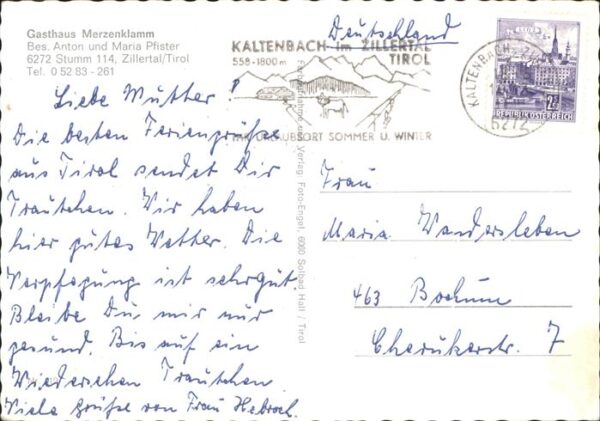 Stumm Zillertal Gasthaus Merzenklamm Speisesaal – Bild 2