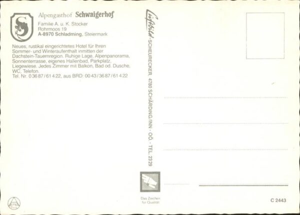 Schladming Obersteiermark Alpengasthof Schwaigerhof Dachstein Tau – Bild 2