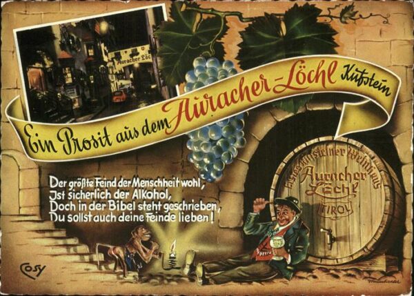 Kufstein Tirol Gasthaus Auracher Löchl Weinfass Karika