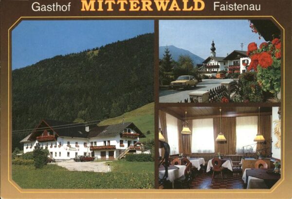 Faistenau Salzburg Gasthof Mitterwald Dorfstrasse Kirchtur
