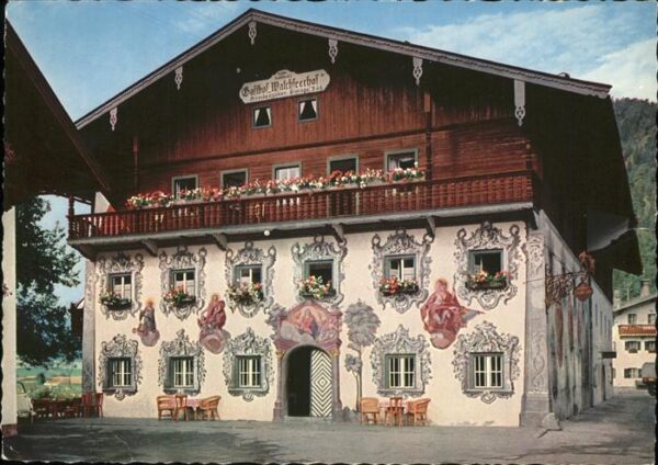 Walchsee Tirol Gasthof Walchseerhof Fassadenmalerei