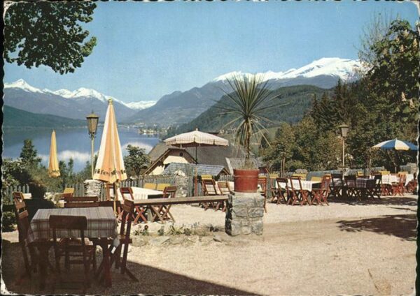 Dellach Drautal Gasthof Brugger Terrasse Alpenpanorama