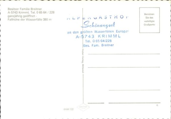 Krimml Gasthof Schönangerl an den Wasserfällen – Bild 2