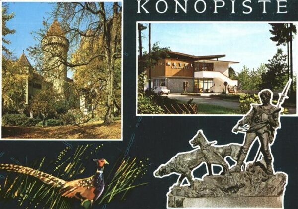 Konopiste Tschechien Schloss Turm Denkmal Skulptur Motel Fas