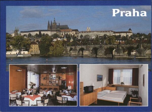 Praha Prahy Prague Hotel Dum Burg über der Moldau