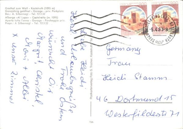 Kastelruth Suedtirol Gasthof zum Wolf Fassadenmalerei – Bild 2