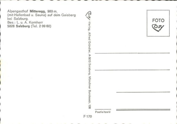 Salzburg Oesterreich Alpengasthof Mitteregg Gaisberg – Bild 2
