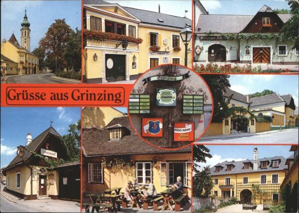 Grinzing Wien Dorfstrasse Kirche Gasthaus
