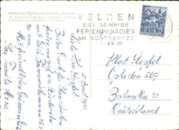 Velden Woerthersee Bucht Schlosshotel Parkhotel Boot Wappe – Bild 2