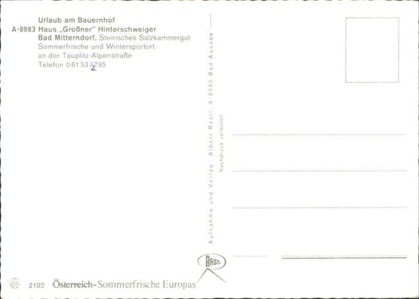 Bad Mitterndorf Haus Grossner Urlaub auf dem Bauernhof – Bild 2