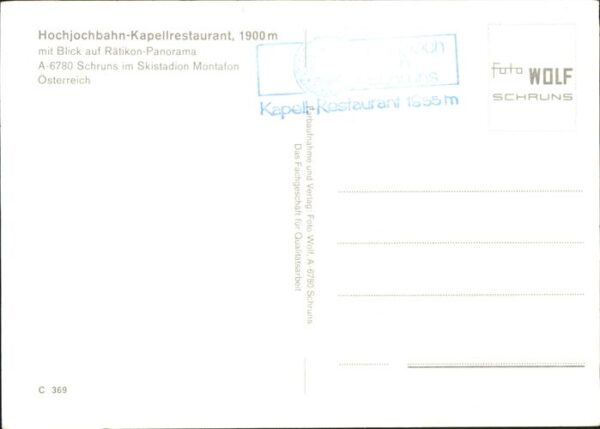 Schruns Vorarlberg Hochjochbahn Kapellrestaurant Blick auf – Bild 2