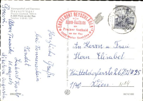 Prein Rax Alpengasthof Geyschläger – Bild 2
