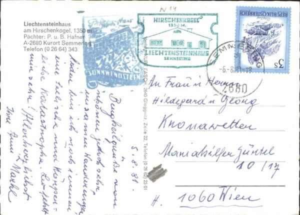Semmering Niederoesterreich Liechtensteinhaus Hirschenkogel – Bild 2
