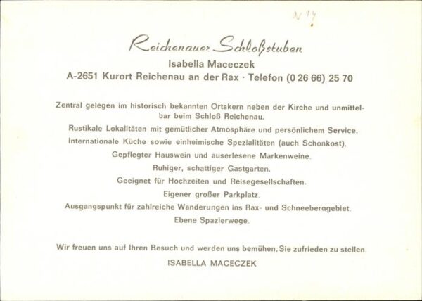 Reichenau Rax Reichenauer Schloßstuben – Bild 2