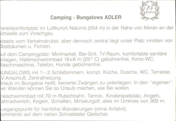Naturns Camping-Bungalows-ADLER – Bild 2
