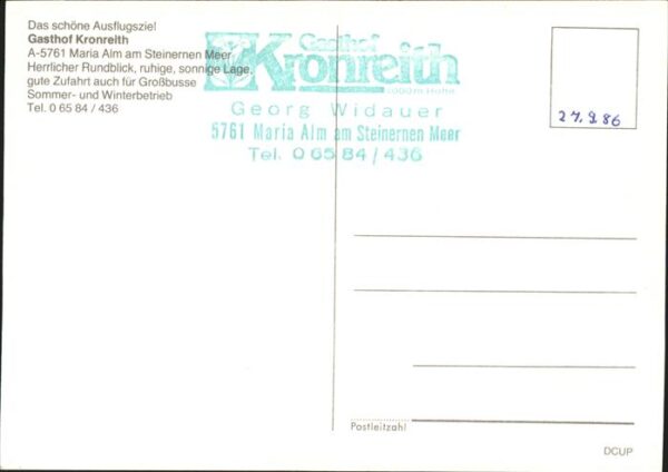 Maria Alm Steinernen Meer Gasthof Kronreith – Bild 2