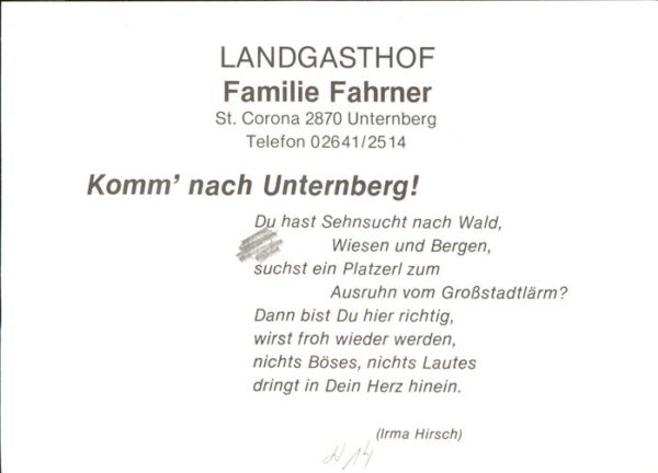Unternberg Salzburg Landgasthof Fahrner – Bild 2