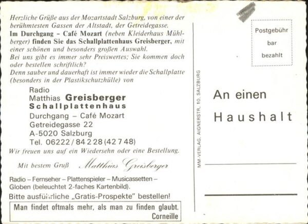 Salzburg Oesterreich Getreidegasse – Bild 2