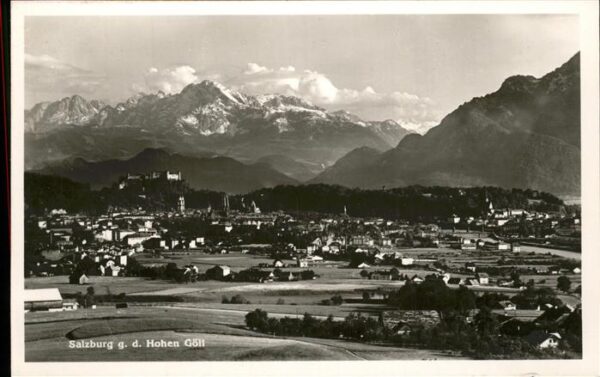 Salzburg Oesterreich Panorama mit Hohen Göll