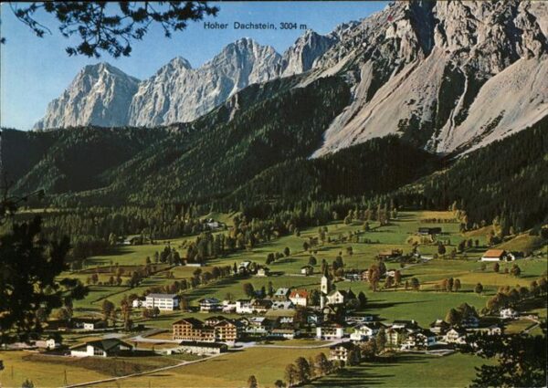 Ramsau Dachstein Steiermark Panorama mit Dachsteingruppe