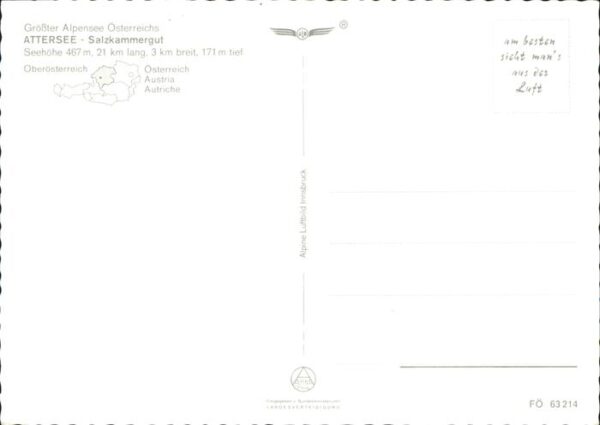 Attersee im Salzkammergut Fliegeraufnahme – Bild 2