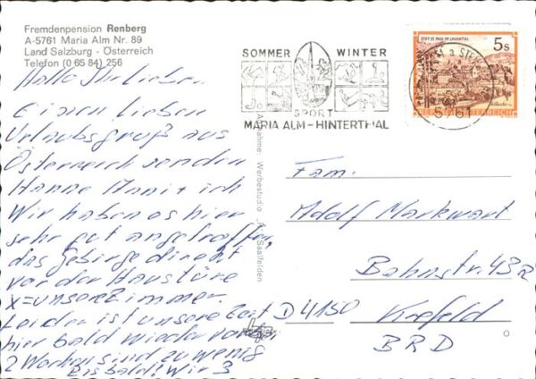 Maria Alm Steinernen Meer Pension Renberg – Bild 2