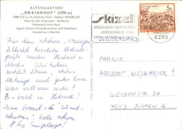 Zell Ziller Tirol Alpengasthof Enzianhof – Bild 2