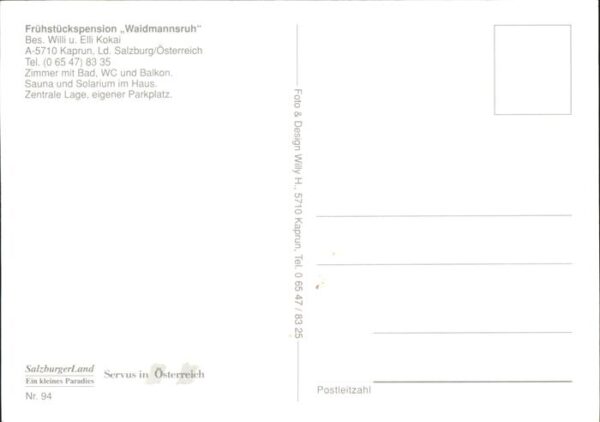 Kaprun Pension Waidmannsruh – Bild 2