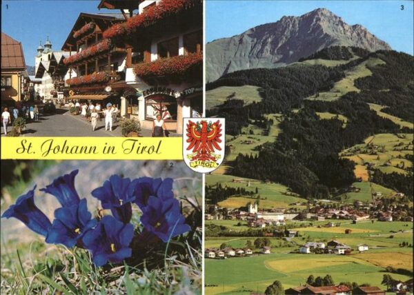 Sankt Johann Tirol Panorama mit Kitzbüheler Horn Spechbach