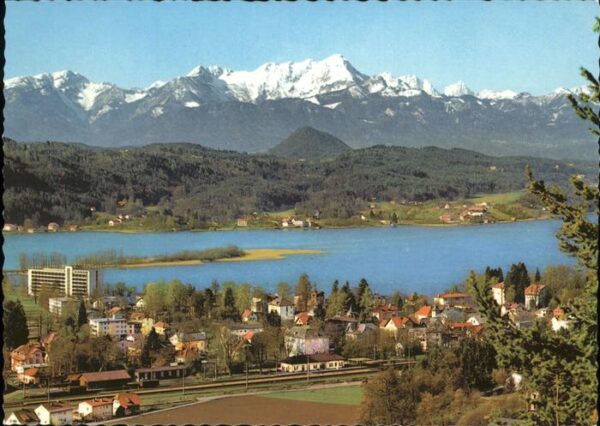 Poertschach Woerthersee Panorama mit Mittagskogel