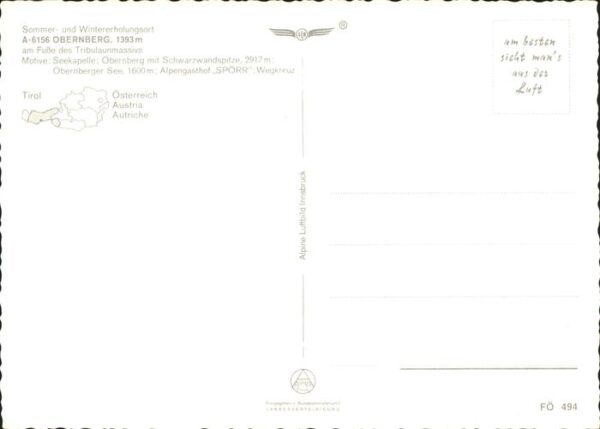 Obernberg Brenner Fliegeraufnahme Schwarzwandspitze Seeka – Bild 2