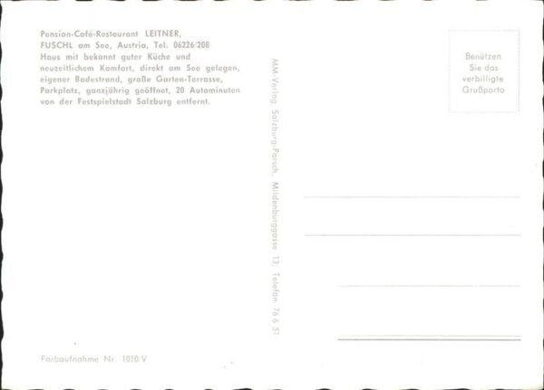 Fuschl See Salzkammergut Bootspartie Cafe Restaurant Leitner – Bild 2