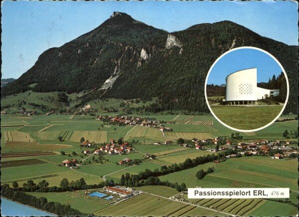 Erl Tirol Fliegeraufnahme mit Kranzhorn Passionss