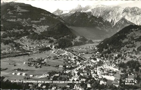 Schruns Vorarlberg Panorama Montafon Golm Zimba