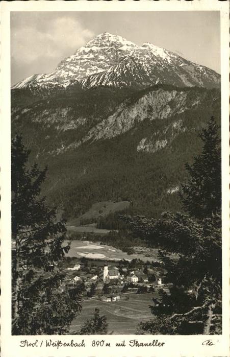 Weissenbach Lech Panorama mit Thaneller