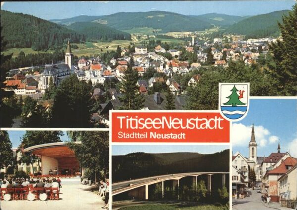 Titisee-Neustadt Panorama Brücke Konzerthalle Wappen