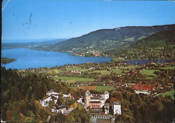 Rottach-Egern Fliegeraufnahme Panorama mit Tegernsee