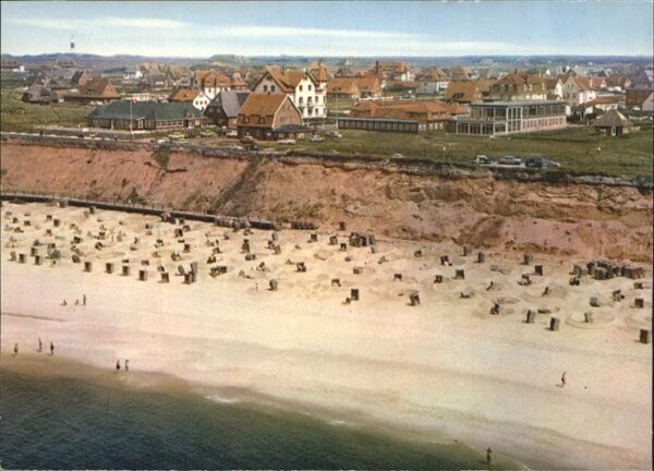 Wenningstedt Sylt Fliegeraufnahme vom Strand aus