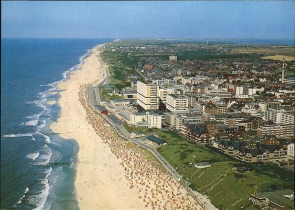 Westerland Sylt Fliegeraufnahme Strand Stadt
