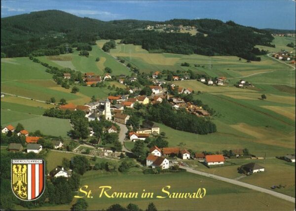 Oesterreich St. Roman im Sauwald Fliegeraufnahme Wa