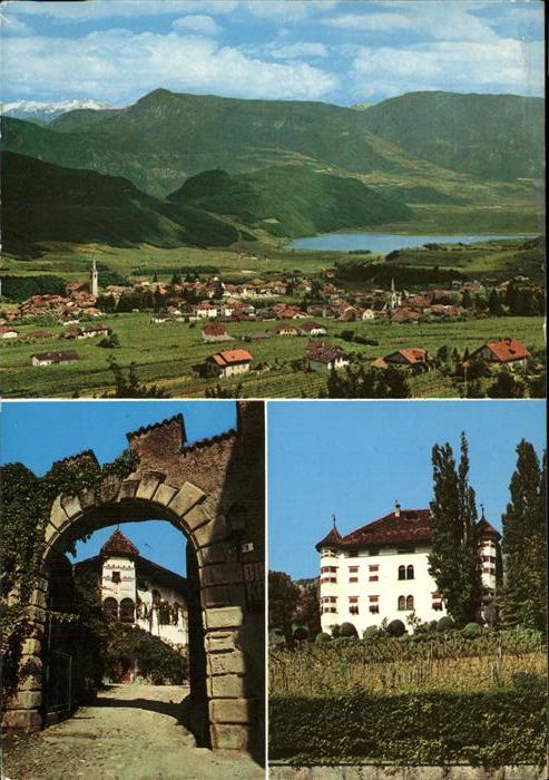 Kaltern Weinstrasse Tirol Panorama mit See Südtiroler Weinstrasse