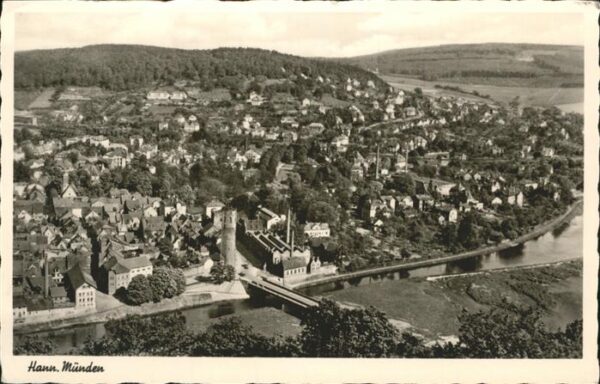 Muenden Panorama am Fluss