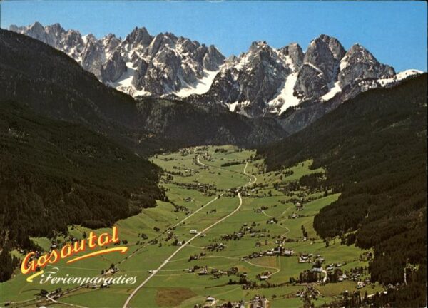 Gosau Oberoesterreich Panorama See Alpen Gosautal Gosaukamm