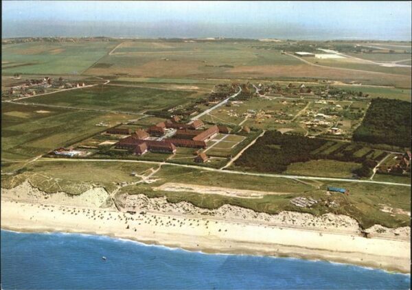 Westerland Sylt Fliegeraufnahme Strand Nordseesanatoriu