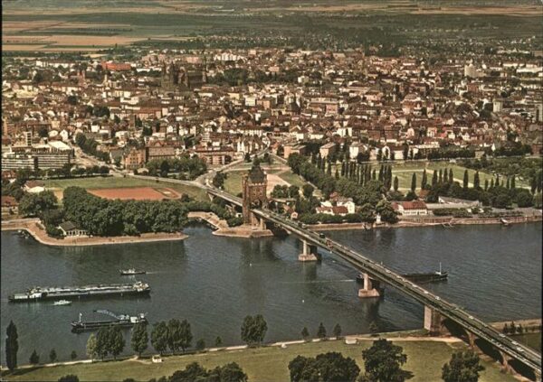 Worms Fliegeraufnahme Stadt Rhein Nibelungenb