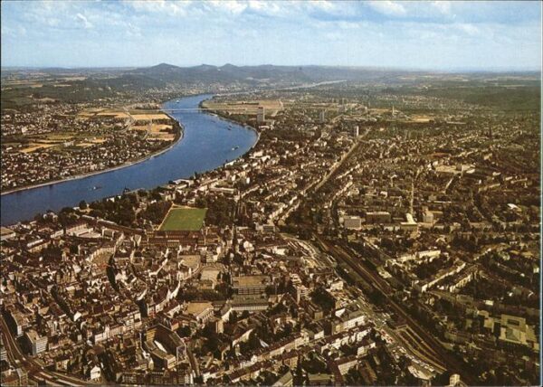 Bonn Rhein Fliegeraufnahme Stadt Rhein