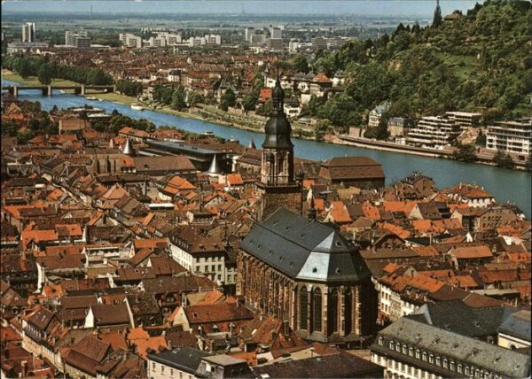 Heidelberg Neckar Panorama Neckar Brücke Stadt Blick von