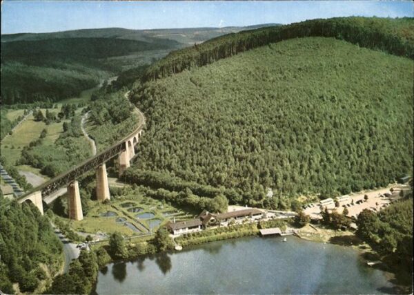 Eiswoog Fliegeraufnahme Brücke Gasthof Forelle